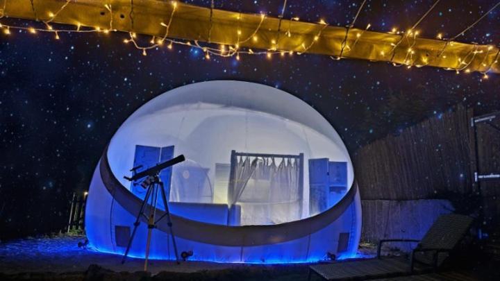 Burbujas Astronomicas Albarari Sanxenxo Hotel Buitenkant foto