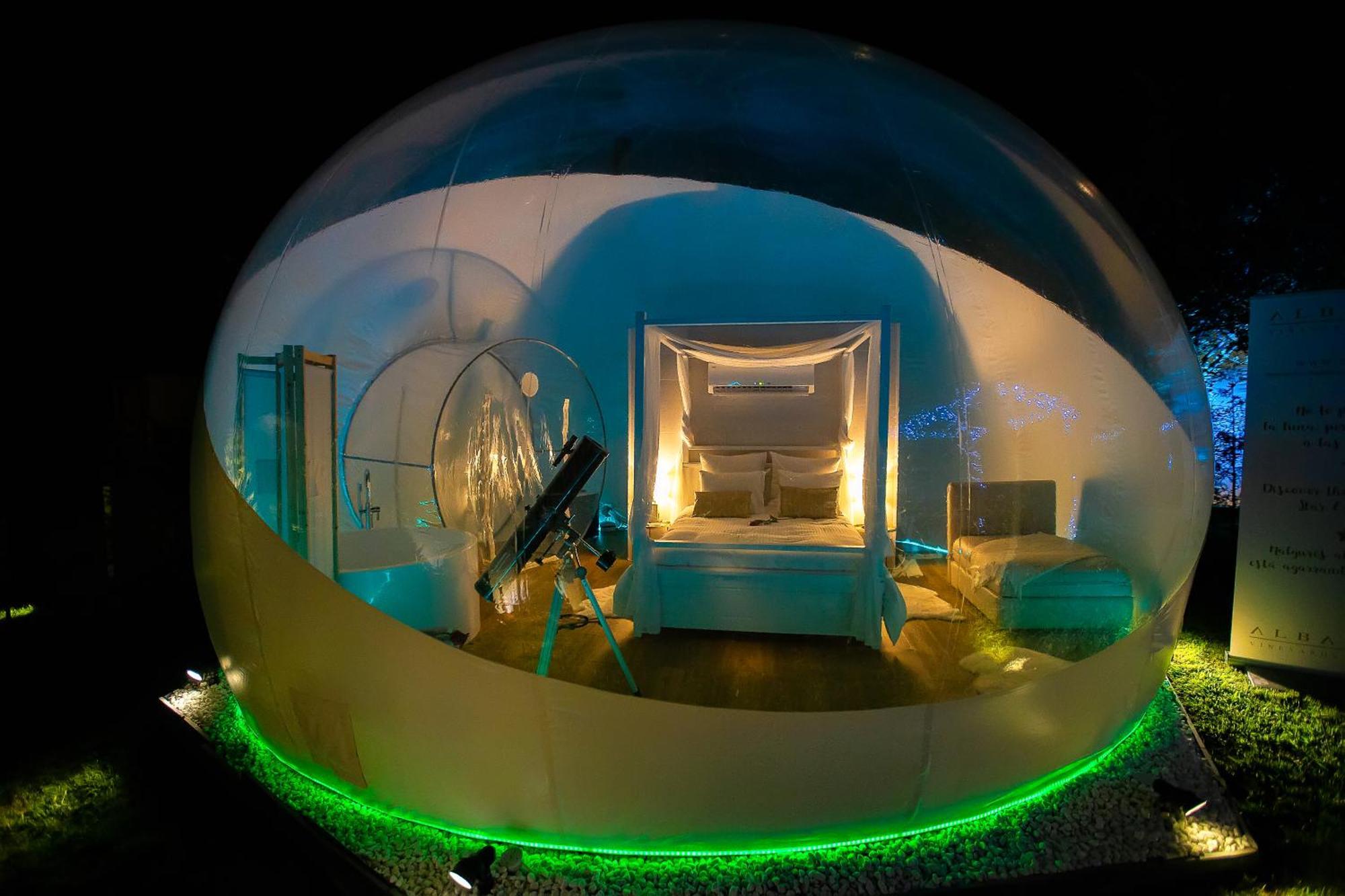Burbujas Astronomicas Albarari Sanxenxo Hotel Buitenkant foto