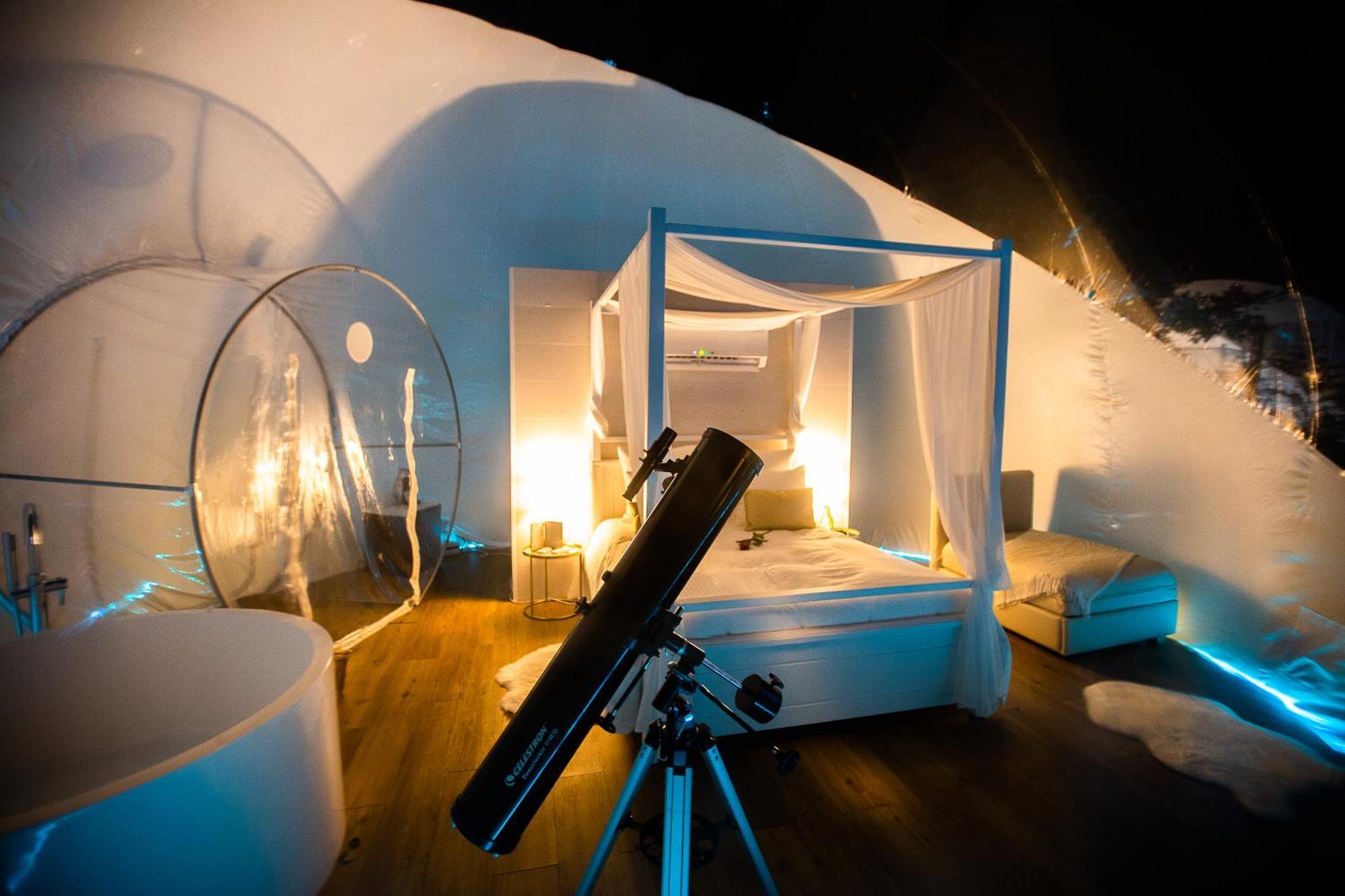 Burbujas Astronomicas Albarari Sanxenxo Hotel Buitenkant foto